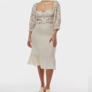 Aritzia Wilfred Chariot Linen Skirt